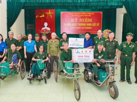 Hội CCB Petrovietnam và PVChem thăm, tặng quà các thương, bệnh binh tại Hưng Yên